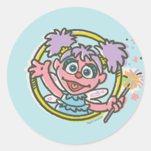 Adesivo Redondo Abby Cadabby Vintage