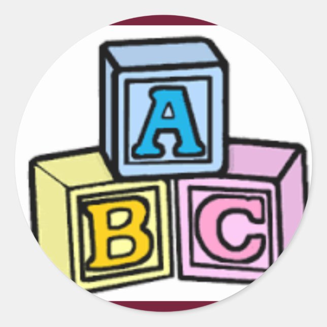 ADESIVO REDONDO ABC STICKER! (Frente)