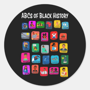 Adesivo Redondo Abcs Do Mês Da História Negra Orgulho Para Mulhere