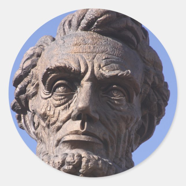 Adesivo Redondo Abe Lincoln Stickers (Frente)