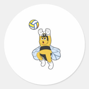 Adesivo Redondo Abeelha no Esportes de Volei