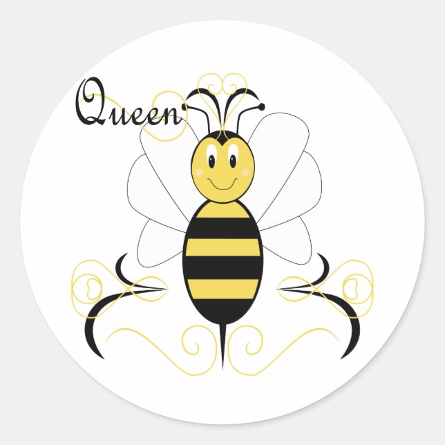 Adesivo Redondo Abelha-Bumble-Bee-Sticker (Frente)