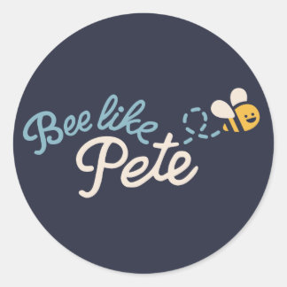 Adesivo Redondo Abelha Como Pete Sticker
