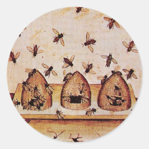 ADESIVO REDONDO ABELHA DE MEL, APOSTA DE MELHORIA