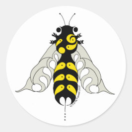 Adesivo Redondo Abelha de mel tribal