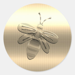 Adesivo Redondo Abelha Dourada bonito