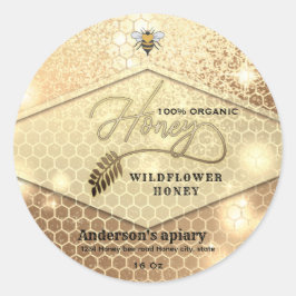 Adesivo Redondo Abelha esmagadora moderna