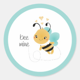 Adesivo Redondo Abelha Mina Bumblebee Amarelo