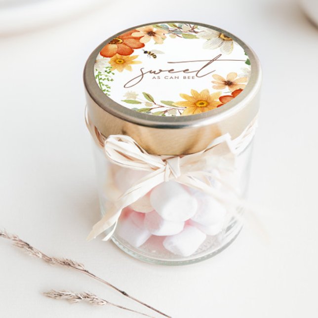 Adesivo Redondo Abelhas Como Podem | Chá de fraldas de Primavera f (Criador carregado)