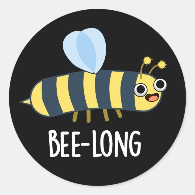 Adesivo Redondo Abelhas Longas Insetas Engraçadas De Bee Longa Esc (Frente)
