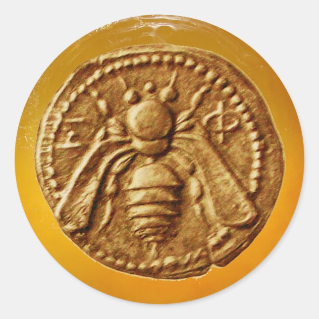 ADESIVO REDONDO ABELHAS-MEL/APICULTORES DE APICULTURA (Frente)