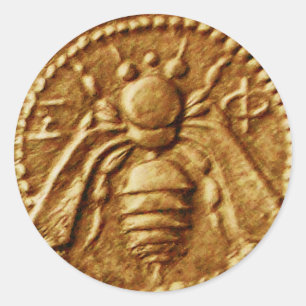 ADESIVO REDONDO ABELHAS-MEL/APICULTORES DE APICULTURA