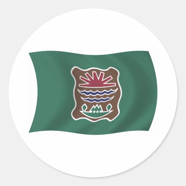 Adesivo Redondo Abenaki Tribe Flag Sticker (Frente)