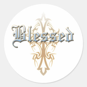 Adesivo Redondo Abençoado