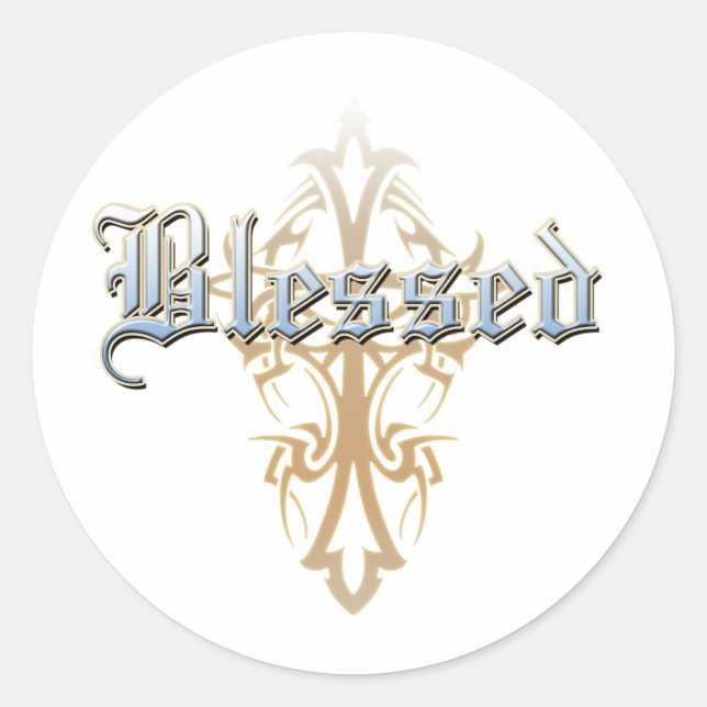 Adesivo Redondo Abençoado (Frente)