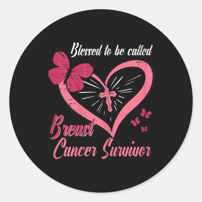Adesivo Redondo Abençoado A Ser Chamado Cristo De Sobrevivência Do (Frente)