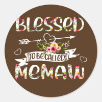 Abençoado seja chamado "Memaw Floral Engraçado Vov