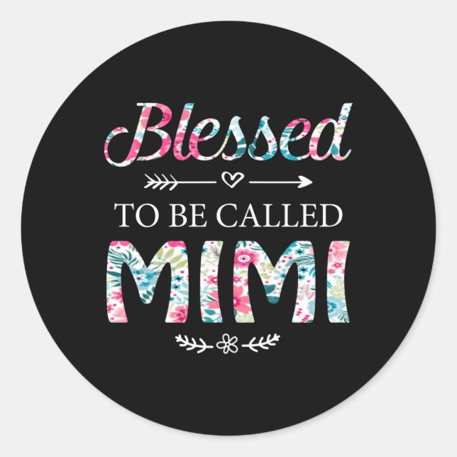 Adesivo Redondo Abençoado Seja Chamado Mimi Para Mimi (Frente)