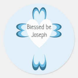 Adesivo Redondo Abençoado Vinheta Baptism