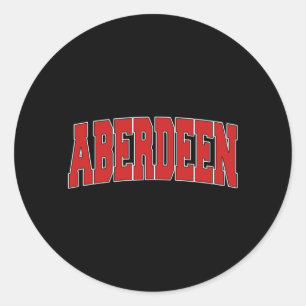 Adesivo Redondo Aberdeen Wa Washington Varsity Estilo Usa Vintage