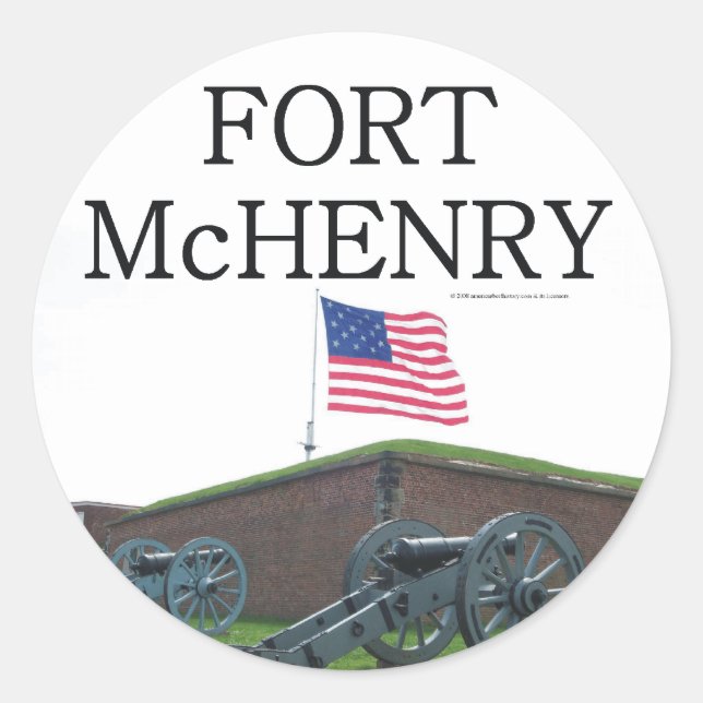 Adesivo Redondo ABH Fort McHenry (Frente)