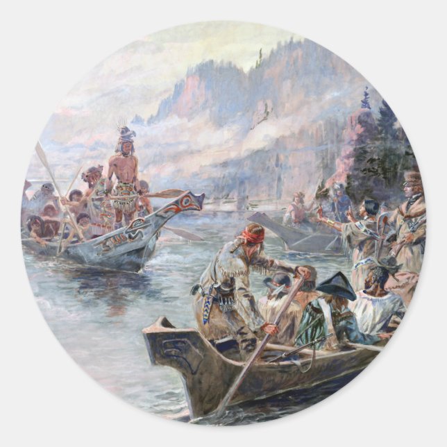 Adesivo Redondo ABH Lewis e Clark NHS (Frente)
