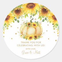 Abóbora Chá de fraldas De Girassol Obrigado Favor