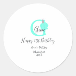 Adesivo Redondo Abóbora verde outono 211 cinza pastel