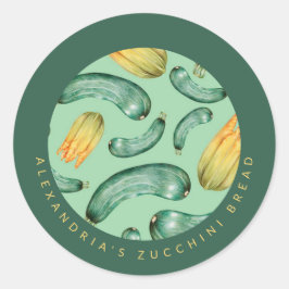 Adesivo Redondo Abobrinha | Seu Pão de Abobrinha Personalizado