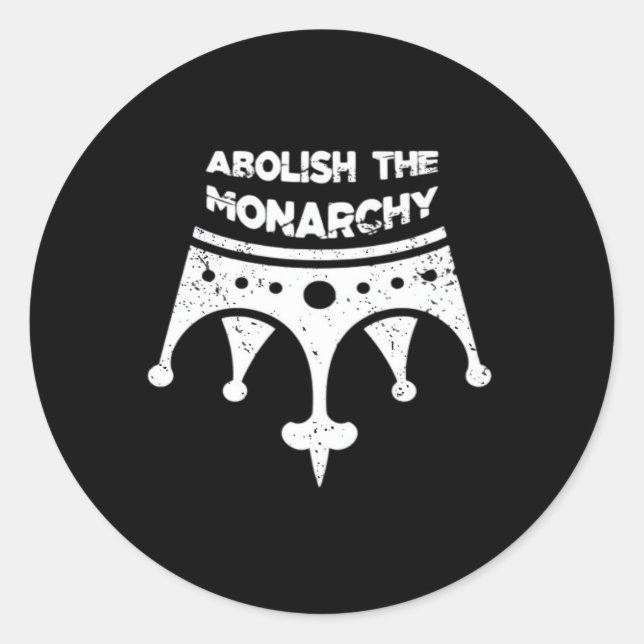 Adesivo Redondo Abolish Anti No Kings In America Bumper Classic (Frente)