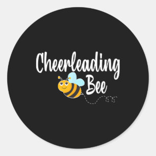 Adesivo Redondo Aborelha de Cheerleading Aborelha Engraçada Abelha