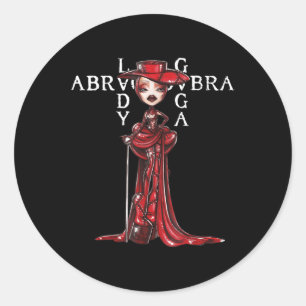 Adesivo Redondo Abracadabra Vintage Triangle Gótica Para Homens Mu