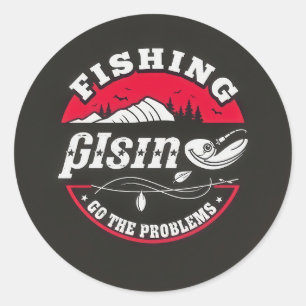Adesivo Redondo Abrace o Ar Livre: Aventuras de Pesca Esperam!