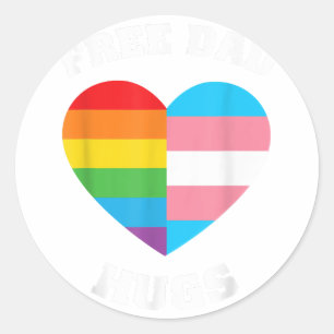 Adesivo Redondo Abraços de Pai Gratuito - Orgulho LGBT