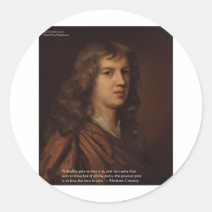 Adesivo Redondo Abraham Crowley: "Amor em vão"