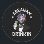 Adesivo Redondo Abraham Drinkin 4th Of July Abe Lincoln Men Women<br><div class="desc">Abraham Drinkin 4th Of July Abe Lincoln Men Women Gift Gift. Perfect gift for your dad,  mom,  papa,  men,  women,  friend and family members on Thanksgiving Day,  Christmas Day,  Mothers Day,  Fathers Day,  4th of July,  1776 Independent day,  Veterans Day,  Halloween Day,  Patrick's Day</div>