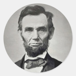 Adesivo Redondo Abraham Lincoln Gettysburg Retrato
