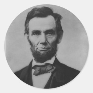 Adesivo Redondo Abraham Lincoln Sticker