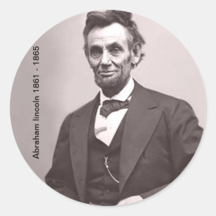 Adesivo Redondo Abraham Lincoln Sticker