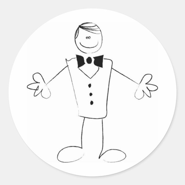 Adesivo Redondo Abrangendo O Grupo Com Braços Abertos (Frente)