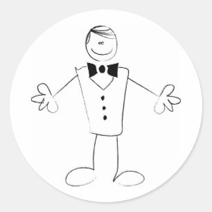 Adesivo Redondo Abrangendo O Grupo Com Braços Abertos