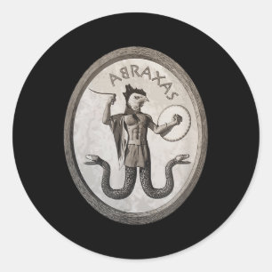Adesivo Redondo Abraxas Símbolo Esoterítico Gnóstico Occult Pagan 