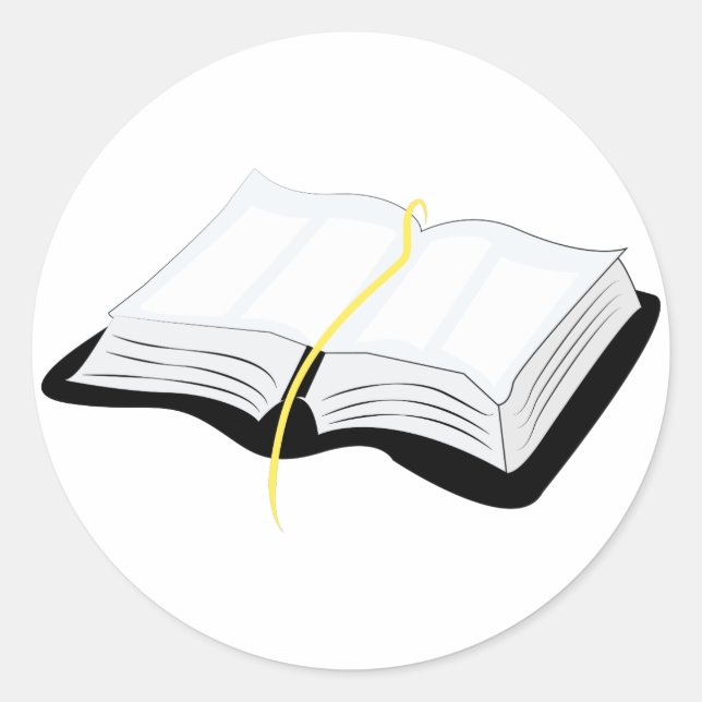 Adesivo Redondo Abrir Bíblia (Frente)