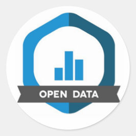 Adesivo Redondo Abrir Crachá do Data Sticker