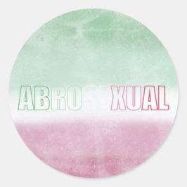 Adesivo Redondo Abrosexual pride flag sticker