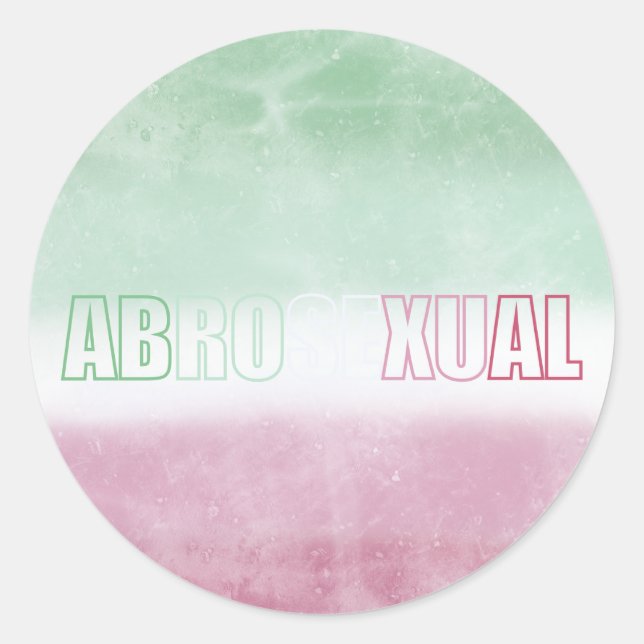 Adesivo Redondo Abrosexual pride flag sticker (Frente)
