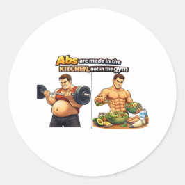 Adesivo Redondo Abs Are Made in the Kitchen Dinner Plate