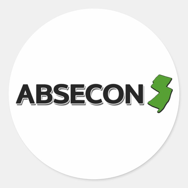 Adesivo Redondo Absecon, Nova Jersey (Frente)