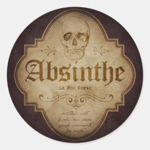 Adesivo Redondo Absinthe Apothecary