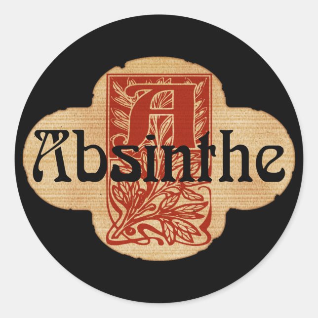 Adesivo Redondo Absinthe Imaginary Bottle Lable (Frente)